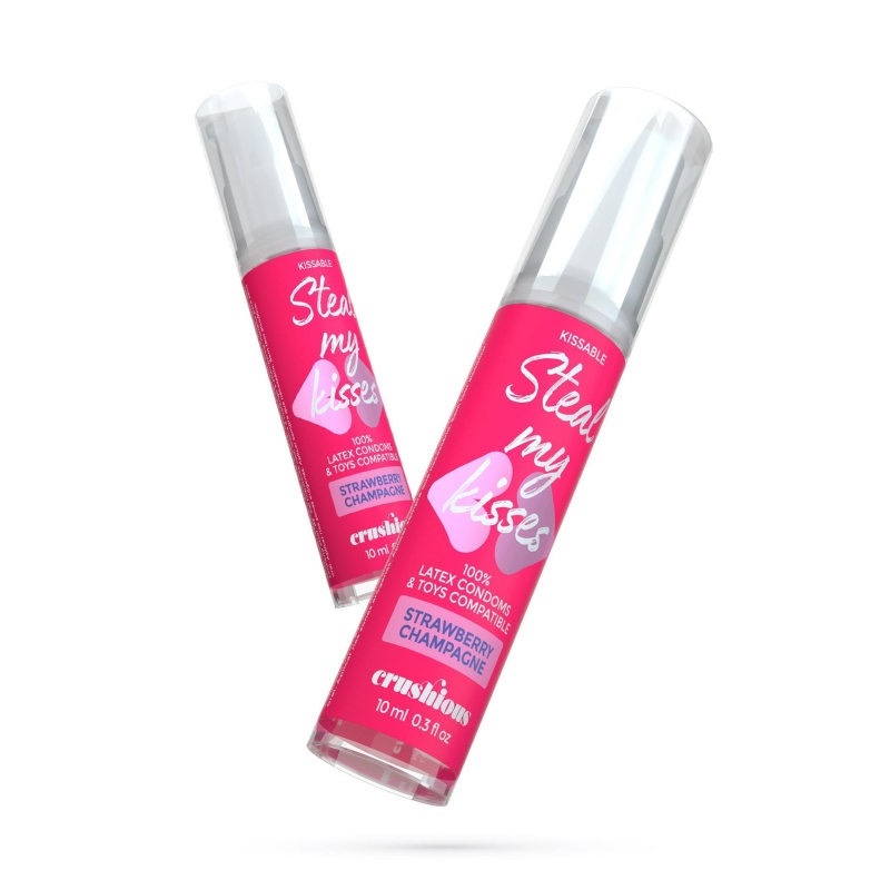Żel intymny Crushious Steal My Kisses Strawberry Champagne 10 ml o smaku truskawkowo-szampańskim - 3