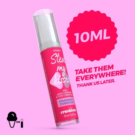 Żel intymny Crushious Steal My Kisses Strawberry Champagne 10 ml o smaku truskawkowo-szampańskim - 6