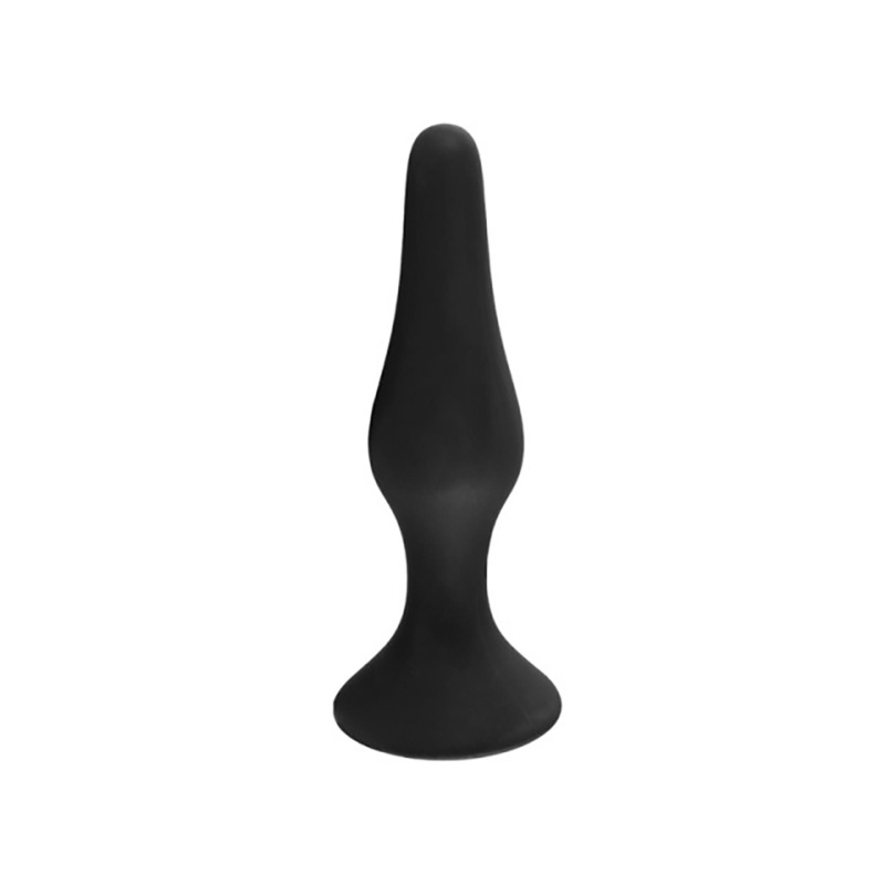Anal Plug Fantasy Small Black - gładki silikon medyczny, długość całkowita 10,5 cm, średnica 2,4 cm - 1