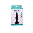 Anal Plug Fantasy Small Black - gładki silikon medyczny, długość całkowita 10,5 cm, średnica 2,4 cm - 2