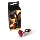 Biżuteria analna Red Gold PLUG Red - stal nierdzewna, bulwiasty kształt, 7 cm x 2,7 cm - 7