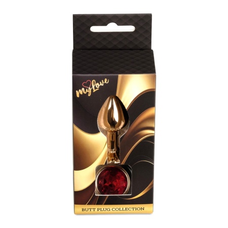 Biżuteria analna Red Gold PLUG Red - stal nierdzewna, bulwiasty kształt, 7 cm x 2,7 cm - 9