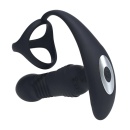 Masażer prostaty Tri O - silikon, ruch posuwisty i wibracje, 12 cm - 5