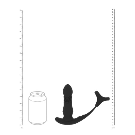 Masażer prostaty Tri O - silikon, ruch posuwisty i wibracje, 12 cm - 7