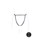 Aime - Brief with Open Crotch and Buttock, Adjustable Slider and Golden Details - One Size - 12