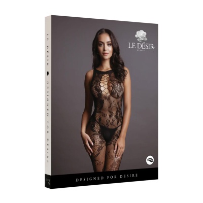 Criss Cross Neck Bodystocking - One Size - 1 2