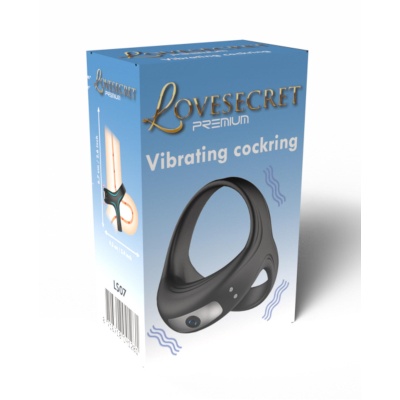 Lovesecret Wibrujący pierścień erekcyjny LS07 6,7 cm czarny - 1 2