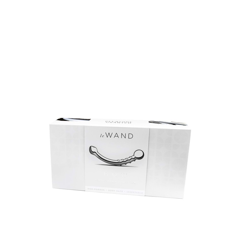 Le Wand Bow - zakrzywione, dwustronne dildo ze stali nierdzewnej, 17,8 cm - 1