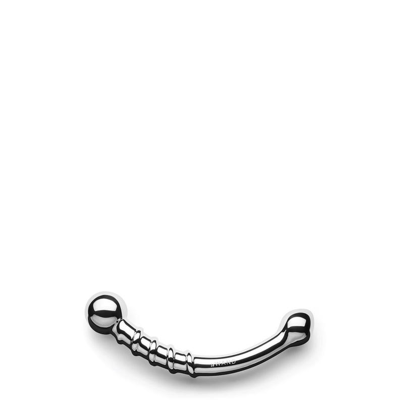 Le Wand Bow - zakrzywione, dwustronne dildo ze stali nierdzewnej, 17,8 cm - 5