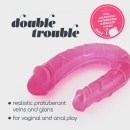 Crushious Podwójny dildo Double Trouble 27 cm różowy - 4