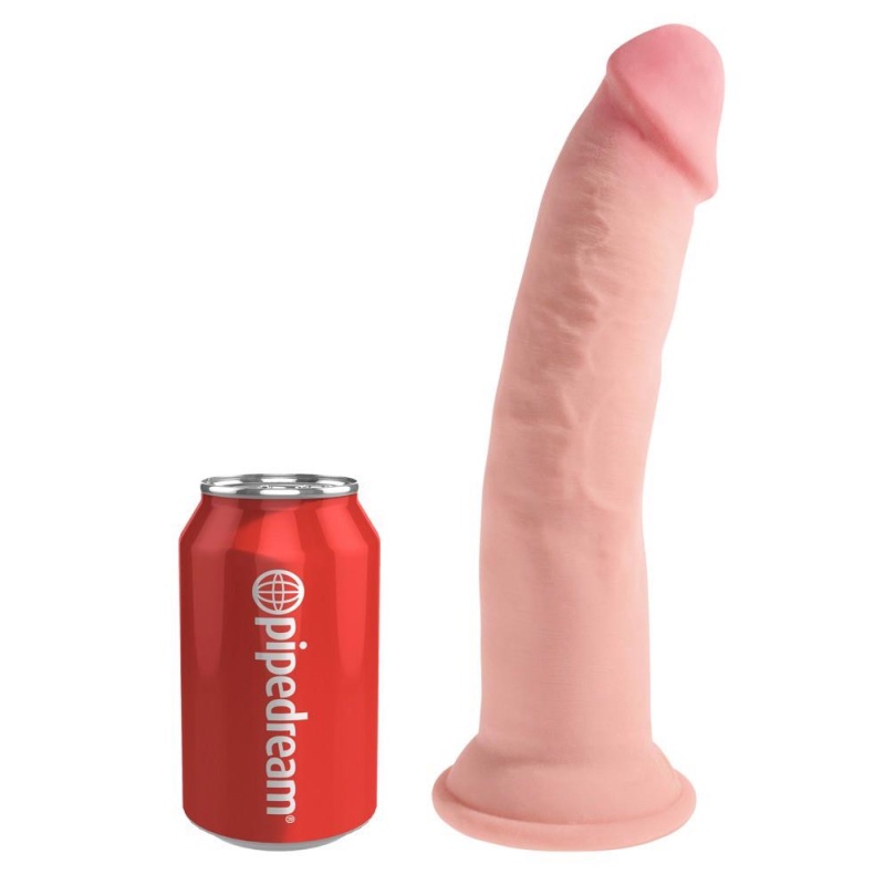 Dildo KCP 9 Triple Density Cock – trójgęstościowa konstrukcja z twardym rdzeniem, miękką powłoką TPE i przyssawką, długość 26,7 - 2