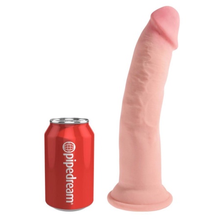 Dildo KCP 9 Triple Density Cock – trójgęstościowa konstrukcja z twardym rdzeniem, miękką powłoką TPE i przyssawką, długość 26,7 - 2