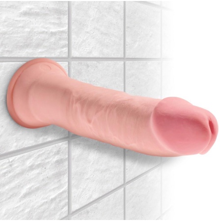 Dildo KCP 9 Triple Density Cock – trójgęstościowa konstrukcja z twardym rdzeniem, miękką powłoką TPE i przyssawką, długość 26,7 - 4