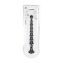 Ribbed Silicone Flared Anal Probe - Black - 3