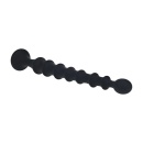 Ribbed Silicone Flared Anal Probe - Black - 4