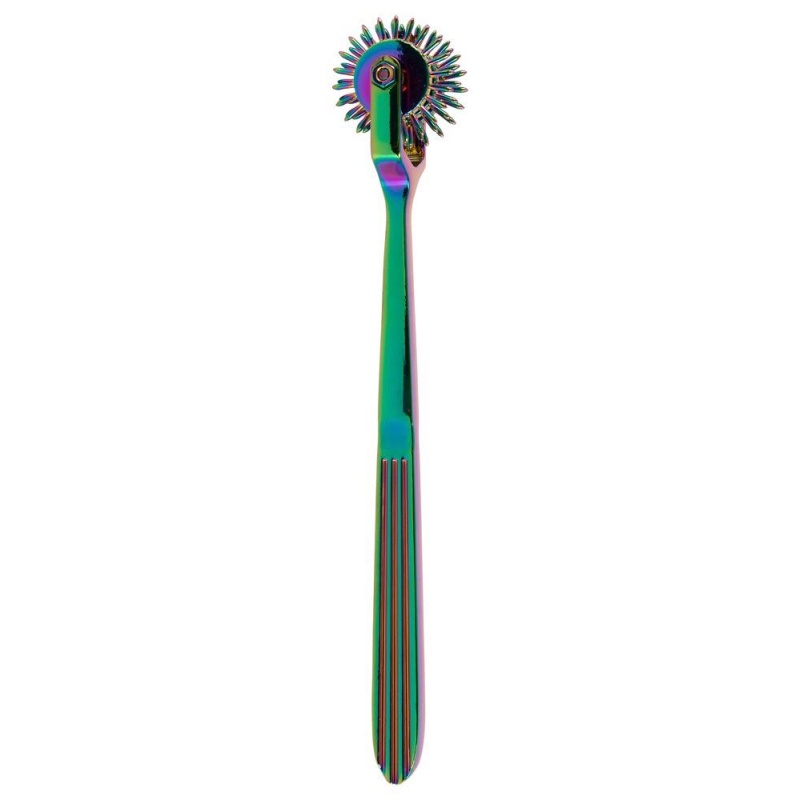 Wiatraczek Wartenberga Rainbow Triple Pinwheel - potrójny mechanizm igłowy, 18,5 cm - 3