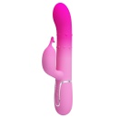 Wibrator królik Shima — 7 funkcji wibracji, 4 funkcje rotacji koralików, silikon, długość 21-25 cm - 3