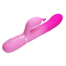 Wibrator królik Shima — 7 funkcji wibracji, 4 funkcje rotacji koralików, silikon, długość 21-25 cm - 5
