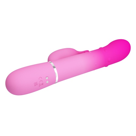 Wibrator królik Shima — 7 funkcji wibracji, 4 funkcje rotacji koralików, silikon, długość 21-25 cm - 8