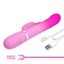 Wibrator królik Shima — 7 funkcji wibracji, 4 funkcje rotacji koralików, silikon, długość 21-25 cm - 11
