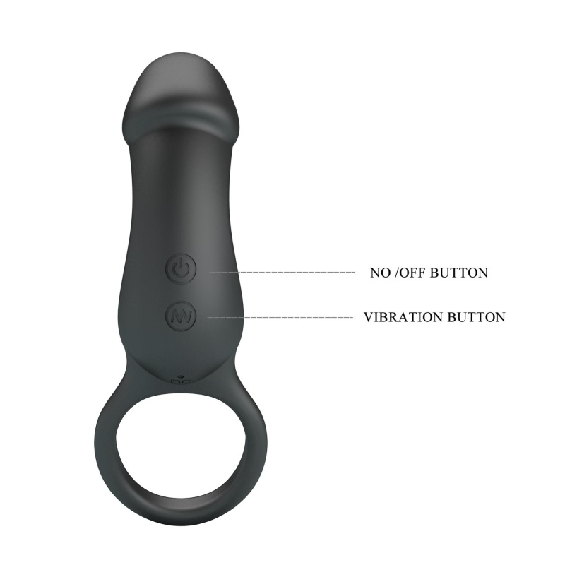 Wibrator Trae black z 7 trybami wibracji, 17,5 cm - 7