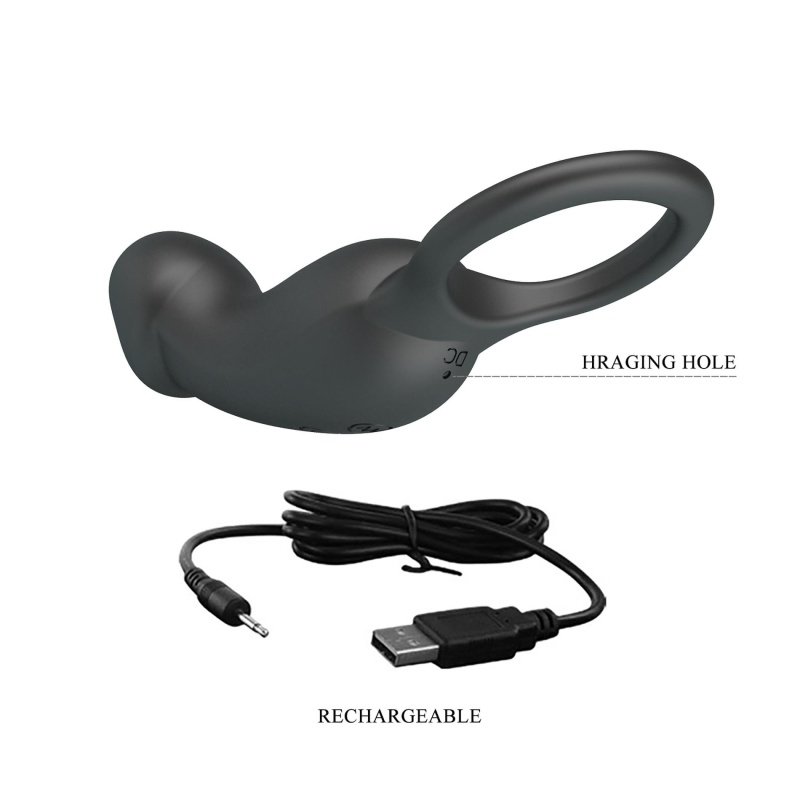 Wibrator Trae black z 7 trybami wibracji, 17,5 cm - 8