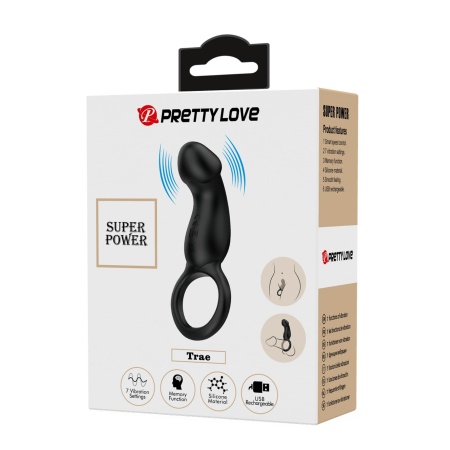 Wibrator Trae black z 7 trybami wibracji, 17,5 cm - 9