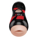 Masturbator wibracyjny PEE Vibrating Oral Stroker ze zdejmowanym rękawem TPR i wibrobulletem, 17,5 cm - 1
