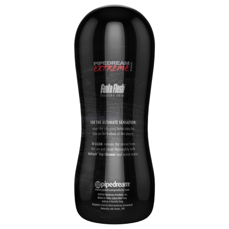 Masturbator wibracyjny PEE Vibrating Oral Stroker ze zdejmowanym rękawem TPR i wibrobulletem, 17,5 cm - 3