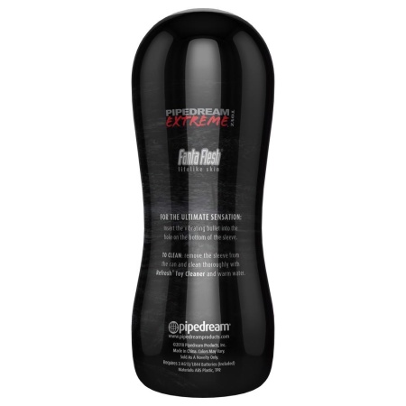 Masturbator wibracyjny PEE Vibrating Oral Stroker ze zdejmowanym rękawem TPR i wibrobulletem, 17,5 cm - 3