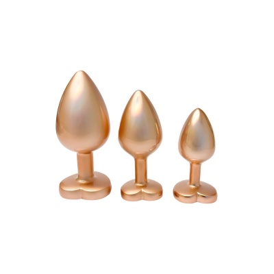 GLEAMING LOVE MATTE GOLD PLUG SET - 1 2