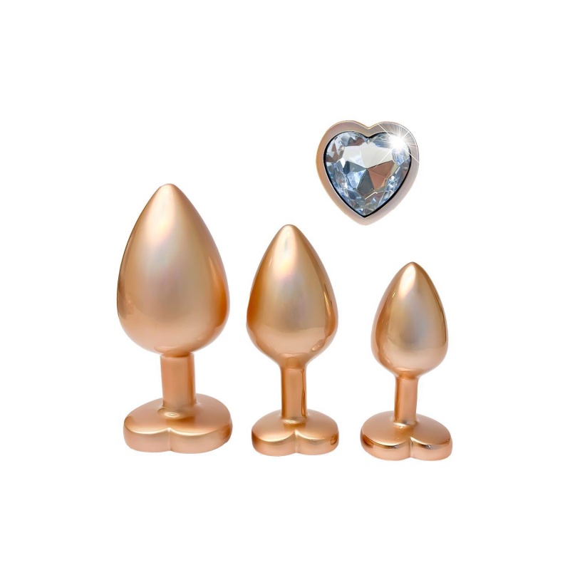 GLEAMING LOVE MATTE GOLD PLUG SET - 3
