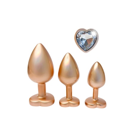 GLEAMING LOVE MATTE GOLD PLUG SET - 3