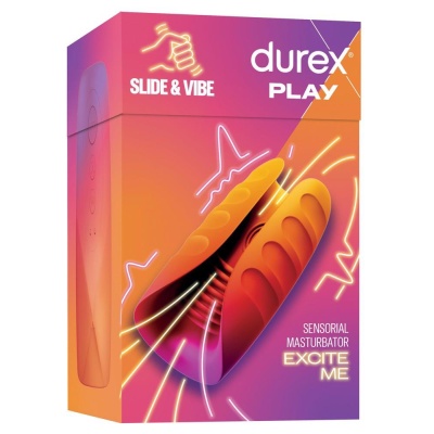 Masturbator Durex Sensorial Ride & Vibe - 7 trybów wibracji, 3 tryby stymulacji, długość 13,5 cm - 1
