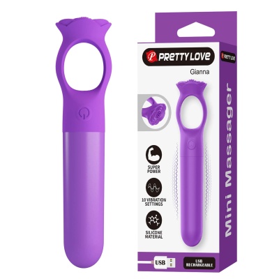 Wibrator Gianna Mini z uchwytem pierścieniowym, 15,5 cm - 1