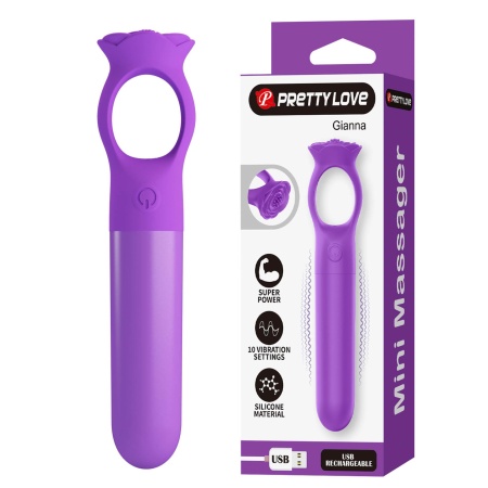 Wibrator Gianna Mini z uchwytem pierścieniowym, 15,5 cm - 1