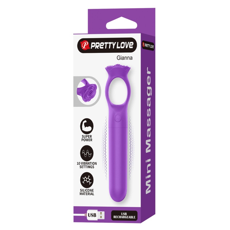 Wibrator Gianna Mini z uchwytem pierścieniowym, 15,5 cm - 10