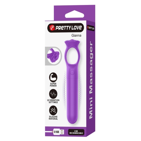 Wibrator Gianna Mini z uchwytem pierścieniowym, 15,5 cm - 10