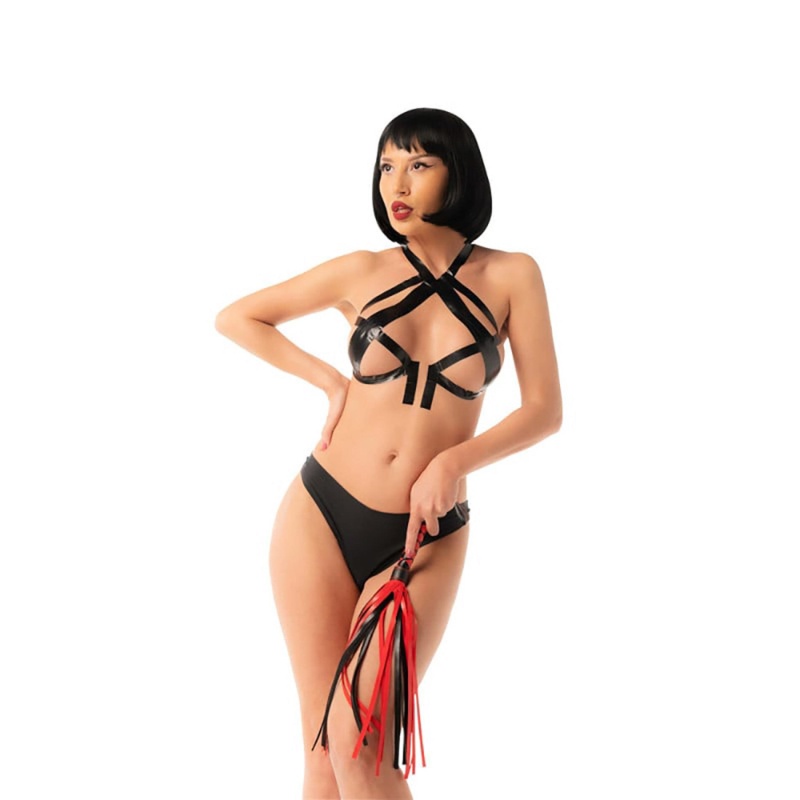 Black & red flogger - 2
