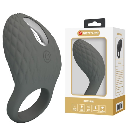 Wibrujący pierścień na penisa Master Ring - 7 trybów wibracji, silikon medyczny, 10 cm - 1