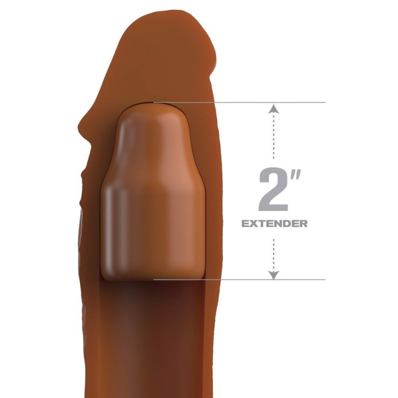 FXTE 2 X-tension Tan - silikonowa nakładka przedłużająca, zakrzywiona, +2 cale (5,08 cm), +66% obwodu - 3