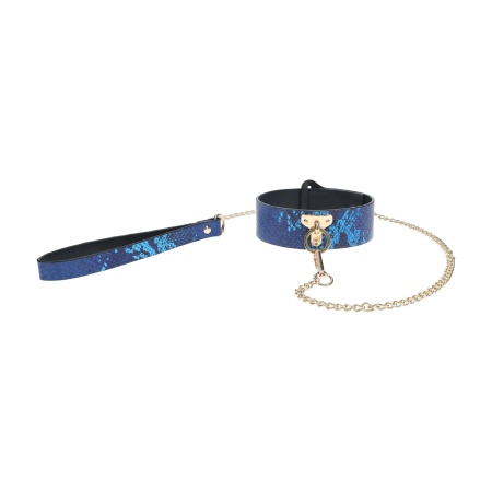 Florence Collection - Collar with Leash - Blue - 1
