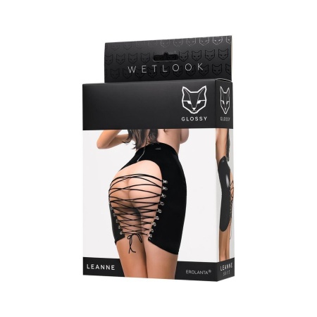 Wetlook skirt Leanne - black M - 5
