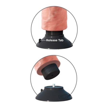 Wibrator realistyczny KC 8" Vibrating Cock with Ball – giętki wał z jądrami i przyssawką, 24 cm - 6