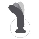 Wibrator realistyczny KC 8" Vibrating Cock with Ball – giętki wał z jądrami i przyssawką, 24 cm - 7