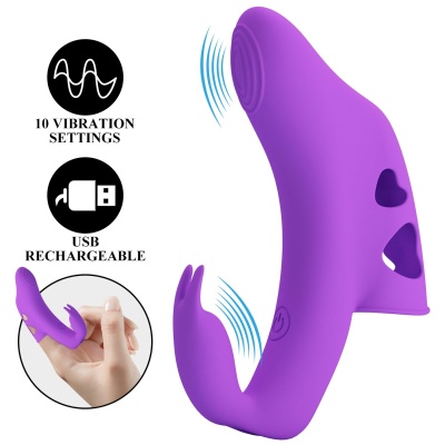 Wibrator palcowy Yenna Honey Finger - 10 funkcji wibracji, 9,5 cm - 1 2