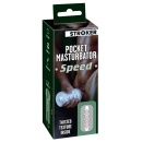 Masturbator kieszonkowy Speed by Stroker – przezroczysty TPE, struktura nubbingowa, długość całkowita 13 cm, średnica 1,3 cm - 1