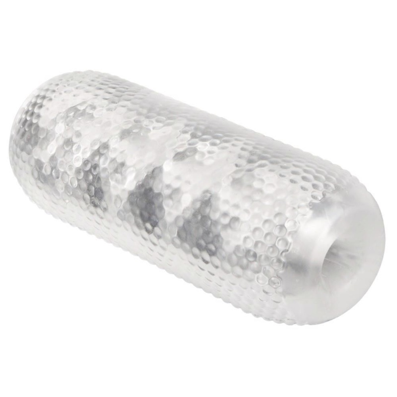 Masturbator kieszonkowy Speed by Stroker – przezroczysty TPE, struktura nubbingowa, długość całkowita 13 cm, średnica 1,3 cm - 2