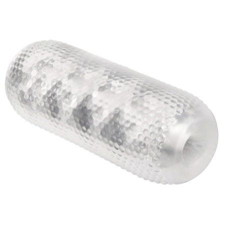 Masturbator kieszonkowy Speed by Stroker – przezroczysty TPE, struktura nubbingowa, długość całkowita 13 cm, średnica 1,3 cm - 2