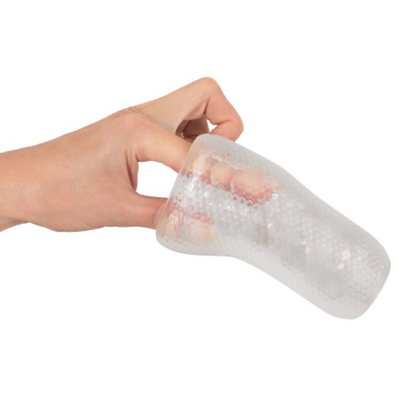 Masturbator kieszonkowy Speed by Stroker – przezroczysty TPE, struktura nubbingowa, długość całkowita 13 cm, średnica 1,3 cm - 8
